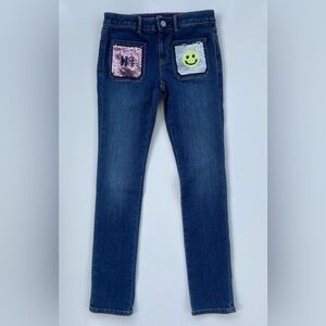 GAP Kids Girls' Flippy Sequin Skinny Jeans with Stretch Size 10